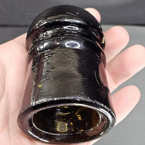 Dark Amber Diamond Pony Glass Insulator - Beautiful Piece - Picture 7 of 13